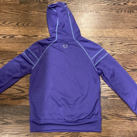 Women’s Nike Dri-Fit Hoodie. Size:Small. Purple with Light blue trim all over. - Picture 7 of 8